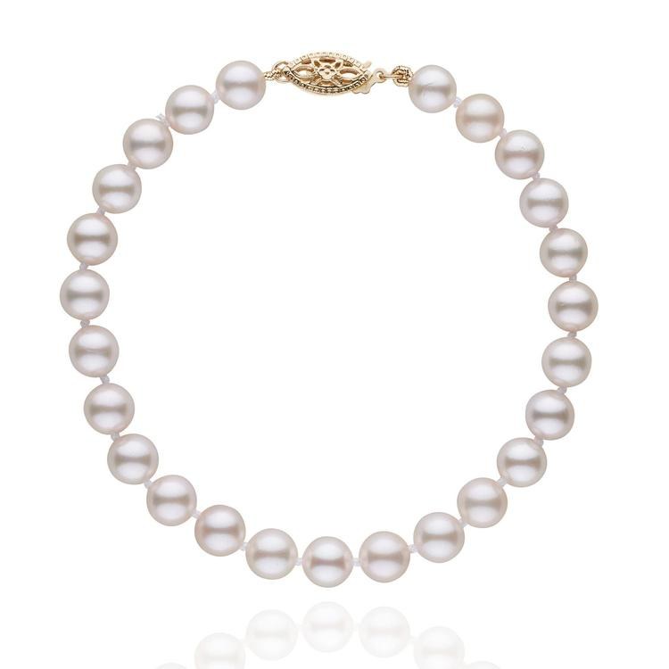 Bracelet de perles Akoya 7,5 à 8 mm AA+ ou AAA