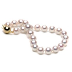 Bracelet de perles de culture d'Akoya HANADAMA 8,5 à 9 mm