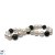 Bracelet Perles de culture d'Eau Douce blanches et Obsidienne noire, Pierre semi-precieuse