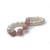 Bracelet de perles d'Eau Douce et 5 Pierres semi-précieuses Sediments de mer roses