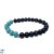 Bracelet de perles d'Eau Douce noires et Turquoise du Perou