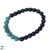 Bracelet de perles d'Eau Douce noires et Turquoise du Perou