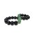 Bracelet Perles noires de culture et Aventurine verte, 4 Pierres semi-précieuses Aventurine