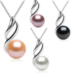 Pendentif Or 9 carats Perle d'Eau Douce de 9 à 10 mm AAA