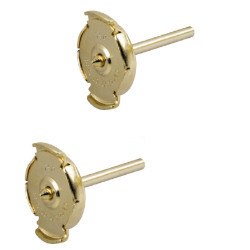 Paire de fermoirs Système GUARDIAN Or Jaune 18k - 5 mm pour boucles d'oreilles de perles