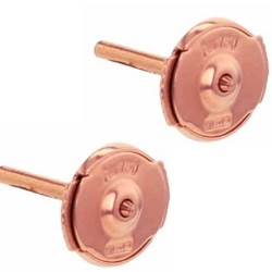 Paire de fermoirs Système GUARDIAN Or Rose 18k - 5 mm pour boucles d'oreilles de perles