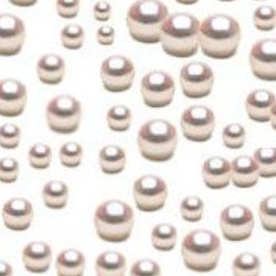 Lot de 10 Perles d'Eau Douce blanches petit diamètre 3-3,5 mm AAA