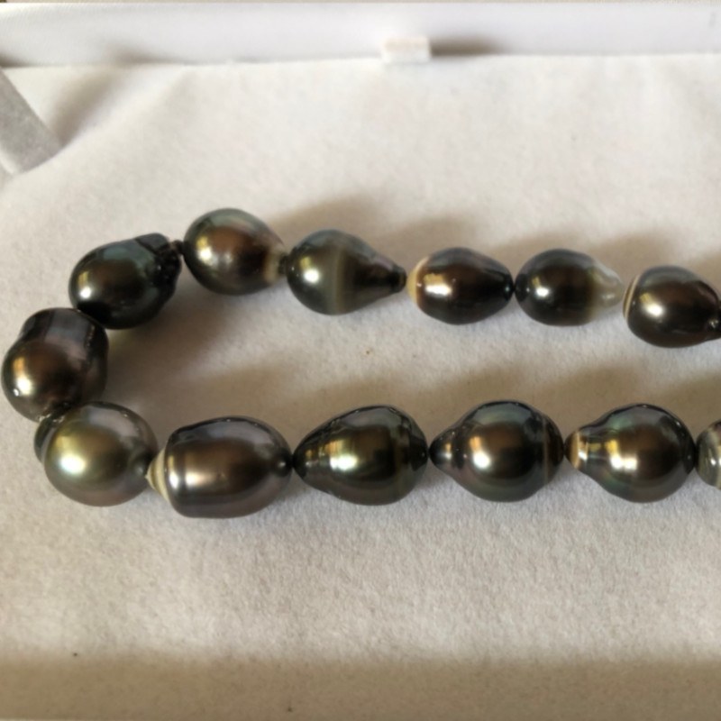 Bracelet de perles de culture de Tahiti Baroques de 9,5 à 11 mm