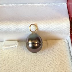 Pendentif en Or Jaune 18k et Perle Baroque de Tahiti de 11-12 mm