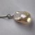 Pendentif et chaine 45 cm en Argent 925 Perle d'Eau Douce 12x17 mm métallique blanche rosée