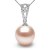 Pendentif Or 18k avec perle d'Akoya 9-9,5 mm blanche AAA 