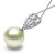 Pendentif Or 18k avec perle d'Akoya 9-9,5 mm blanche AAA 