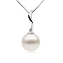 Pendentif Argent 925, Perle d'Akoya blanche AAA