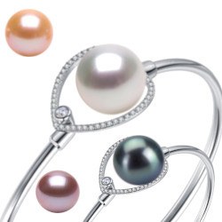 Bracelet en Argent 925 et perle d'Eau Douce 10-11 mm AAA