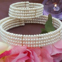 Parure 4 rangs de Perles d'Eau Douce 5-6 mm AA+, Collier et Bracelet 4 rangs