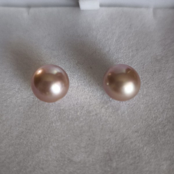 Paire de Perles Edison d'eau douce 11-12 mm lavande AA+