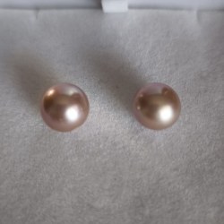 Paire de Perles Edison d'eau douce 11-12 mm lavande AA+