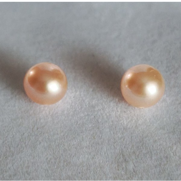 Paire de Perles Edison d'eau douce 9-10 mm semi-percées AAA