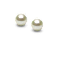 Paire de Perles d'Eau Douce blanches petit diamètre 5-6 mm AAA