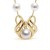 Collier or avec 7 perles Akoya e pendentif Or 14k