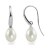 Boucles d'Oreilles Or 18k Perles d' Eau Douce Goutte AAA