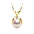 Pendentif Or 18k et diamant avec perle Akoya blanche AAA