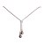 Collier 40/45 cm en Argent 925 diamants et 2 Perles de Tahiti 9-10 mm AAA 