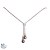 Collier 40/45 cm en Argent 925 diamants et 2 Perles de Tahiti 9-10 mm AAA 