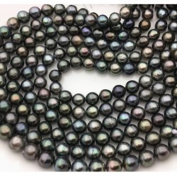 Bracelet 18 ou 20 cm de perles de Tahiti rondes de 8 à 9 mm qualité AA