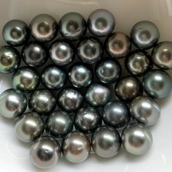 Perle de culture de Tahiti 10-11 mm gris qualité AA