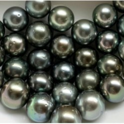 Perle de culture de Tahiti 9-10 mm gris qualité AA