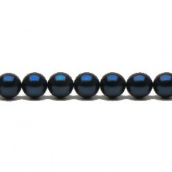 Rang 40 cm non monté de perles de culture Akoya noires de 7 à 7,5 mm AA+
