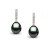 Boucles d'oreille or 18k et diamants, perles de Tahiti Goutte AA+/AAA