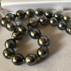 Collier 45 cm de perles de culture de Tahiti Baroques de 9 à 11 mm