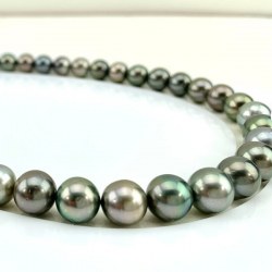 Collier de perles de Tahiti 10 à 12 mm Qualité AA+ Longueur 43/44 cm