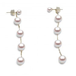 Boucles d'Oreilles de perles d'Eau Douce Or 18k bijou de création