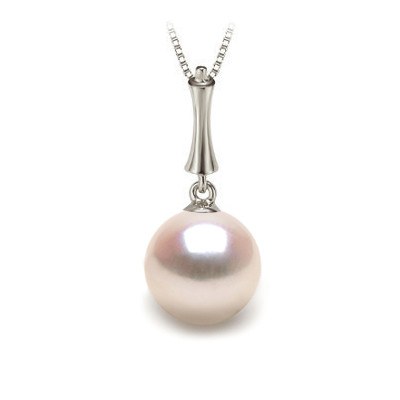 Pendentif Argent 925, Perle d'Akoya blanche AAA