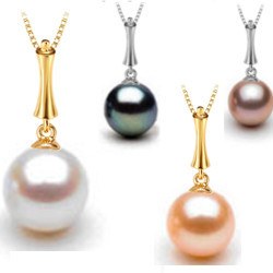 Pendentif en Or 18k et perle de culture d'Eau Douce qualité AAA