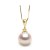 Pendentif Or 18k, Perle d'Akoya blanche AAA