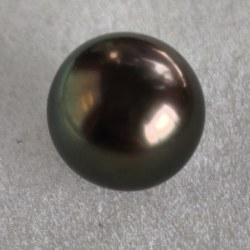 Perle de culture de Tahiti de 11,9 mm qualité AAA couleur rare cuivré