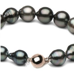 Bracelet 18 cm de perles baroques de Tahiti de 8,5 à 11 mm