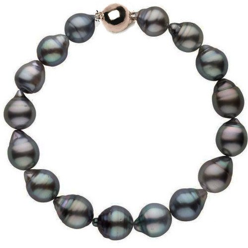 Bracelet 18 cm de perles baroques de Tahiti de 8,5 à 9 mm Or 14k