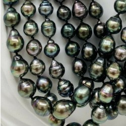 Collier 43/44 cm Perles Baroques de Tahiti de 8 à 11 mm