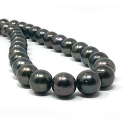 Collier de perles de Tahiti de 10,9 à 11,87 mm qualité AA longueur 43 à 44 cm