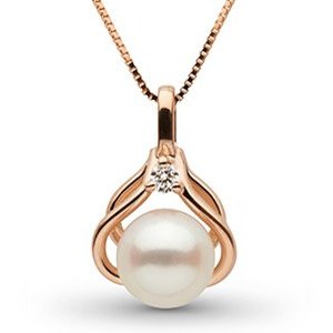 Pendentif Or Rose 14k avec perle d'Eau Douce 6-7 mm DOUCEHADAMA