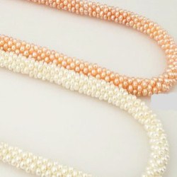 Collier 42 cm perles d'Eau Douce de 2 mm forme de patate