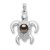 Pendentif Tortue Or 18 carats 5,05 g Perle de Tahiti 8-9 mm