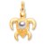 Pendentif Tortue Or 18k 8,05 g Perle blanche d'Australie 9-10 mm qualité AAA