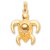 Pendentif Tortue Or 18k 8,05 g Perle dorée des Philippine 9-10 mm AAA