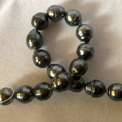 Bracelet de perles de culture de Tahiti Baroques de 9 à 10 mm